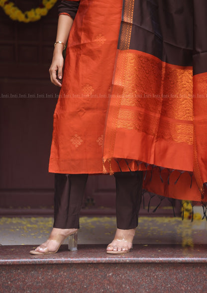 Cinnamon Drape Salwar Suit