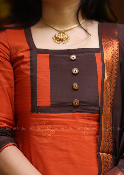Cinnamon Drape Salwar Suit