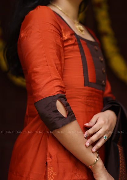 Cinnamon Drape Salwar Suit