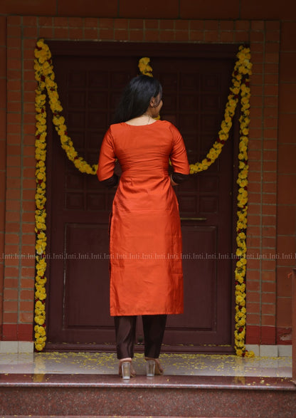 Cinnamon Drape Salwar Suit