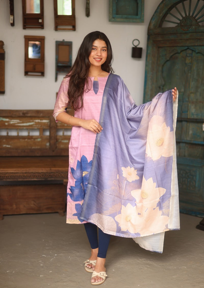Elaria Gleam Top & Dupatta Set