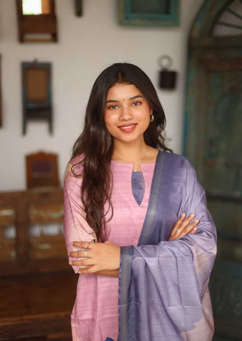 Elaria Gleam Top & Dupatta Set