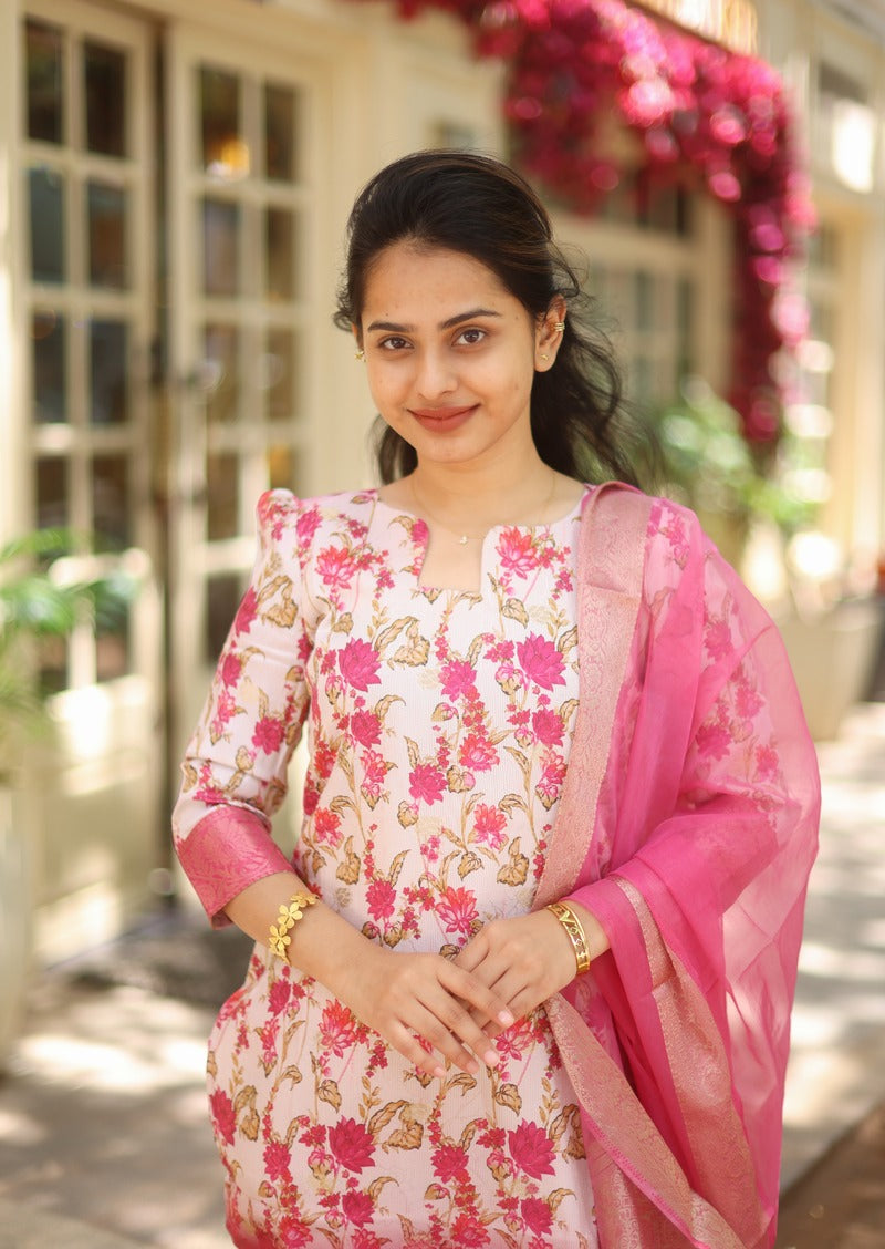 Rhapsody Dahlia Top & Dupatta Set