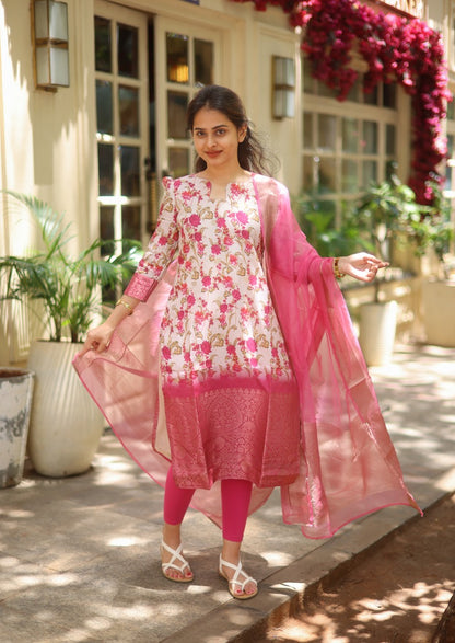Rhapsody Dahlia Top & Dupatta Set
