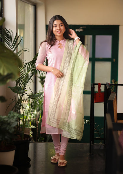 Primrose Etch Top & Dupatta Set