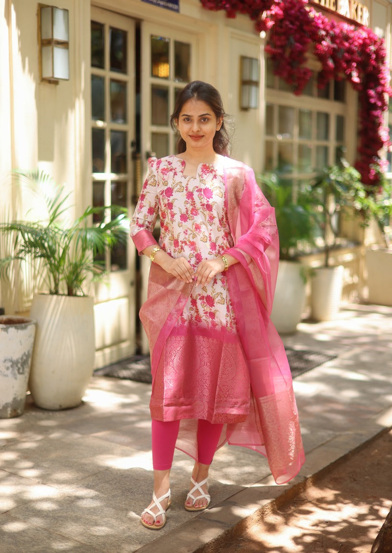 Rhapsody Dahlia Top & Dupatta Set