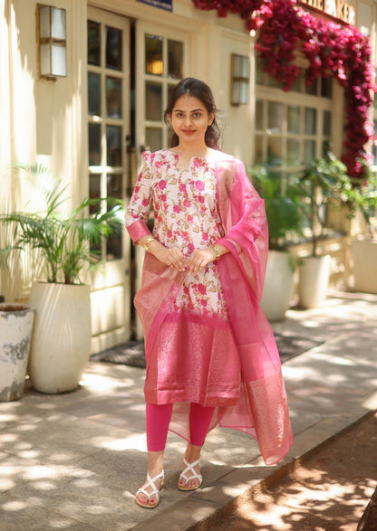 Rhapsody Dahlia Top & Dupatta Set