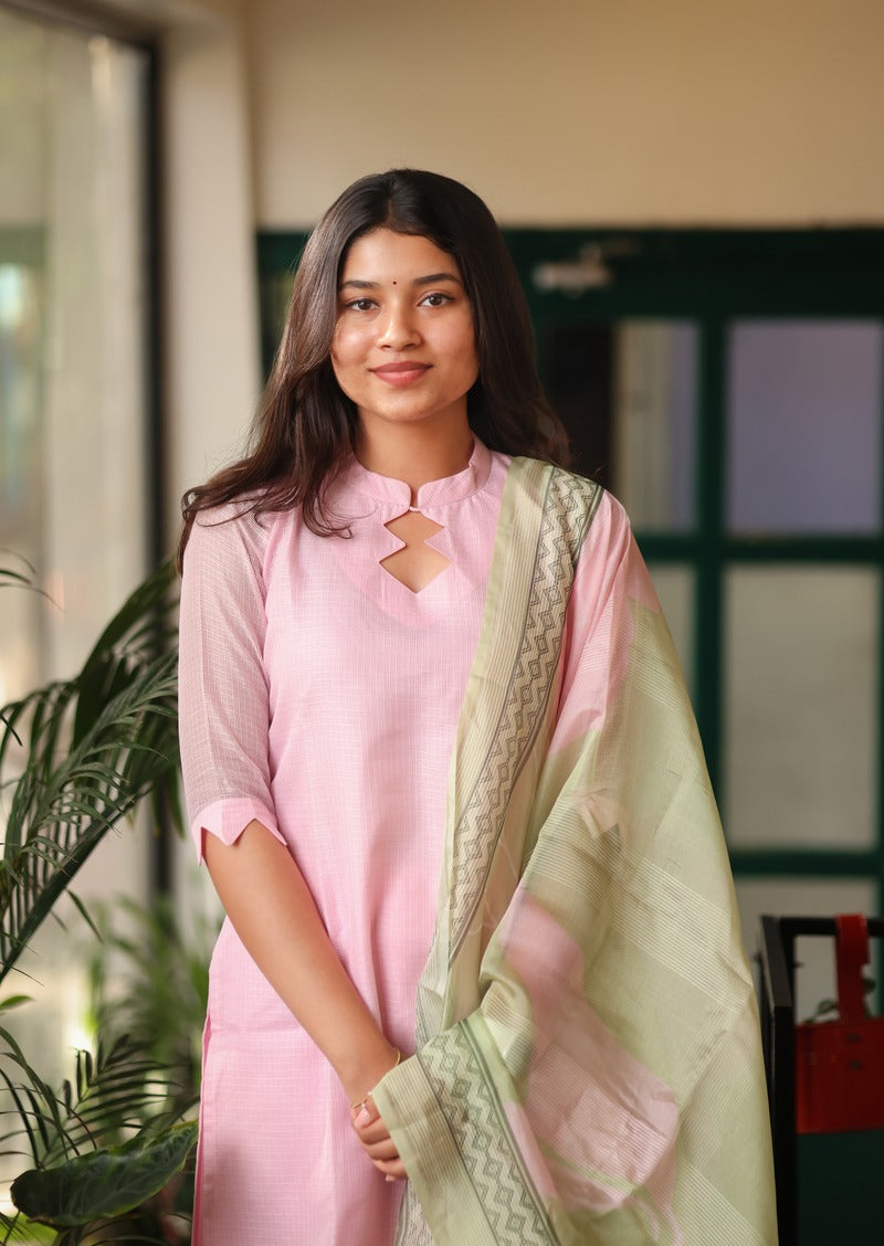Primrose Etch Top & Dupatta Set
