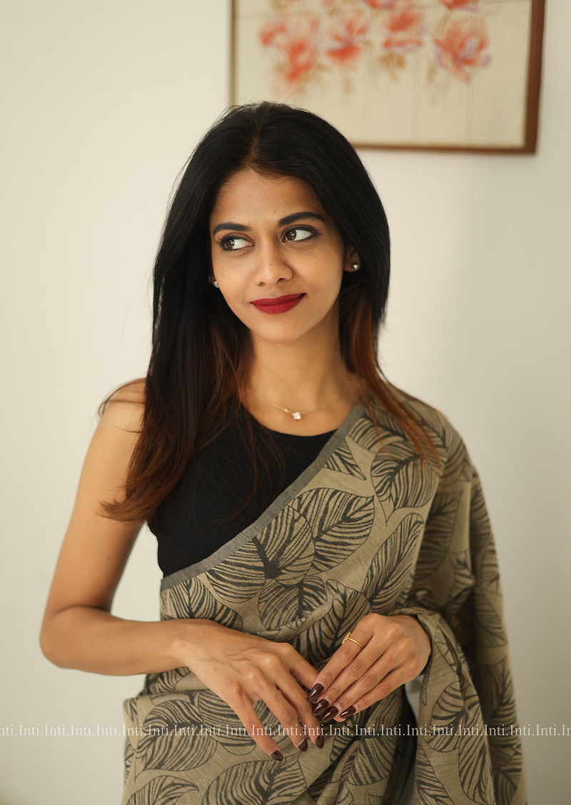 Charcoal Loom Saree