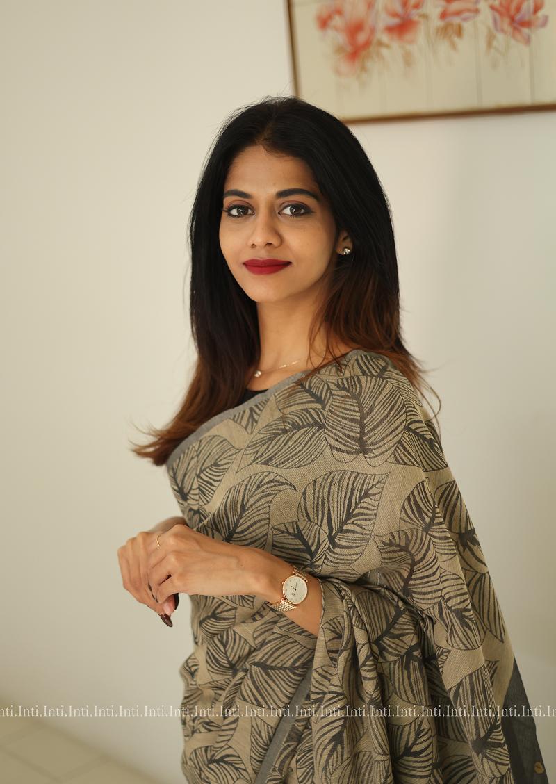 Charcoal Loom Saree