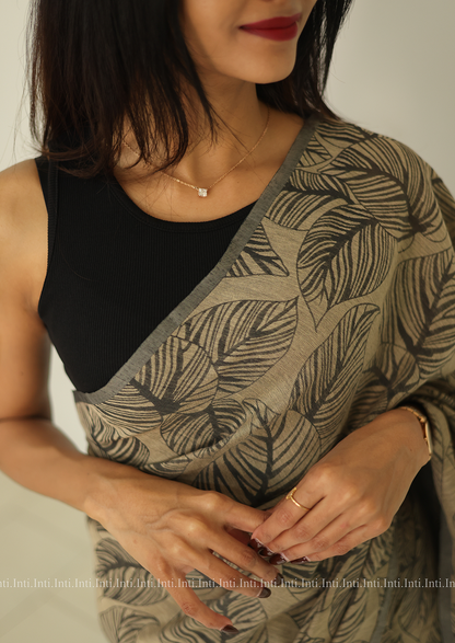 Charcoal Loom Saree