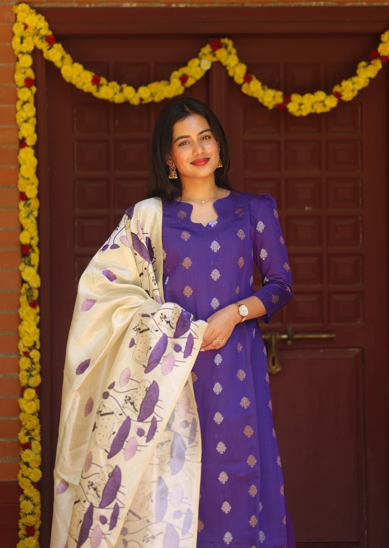 Viresta Opulence Top & Dupatta Set