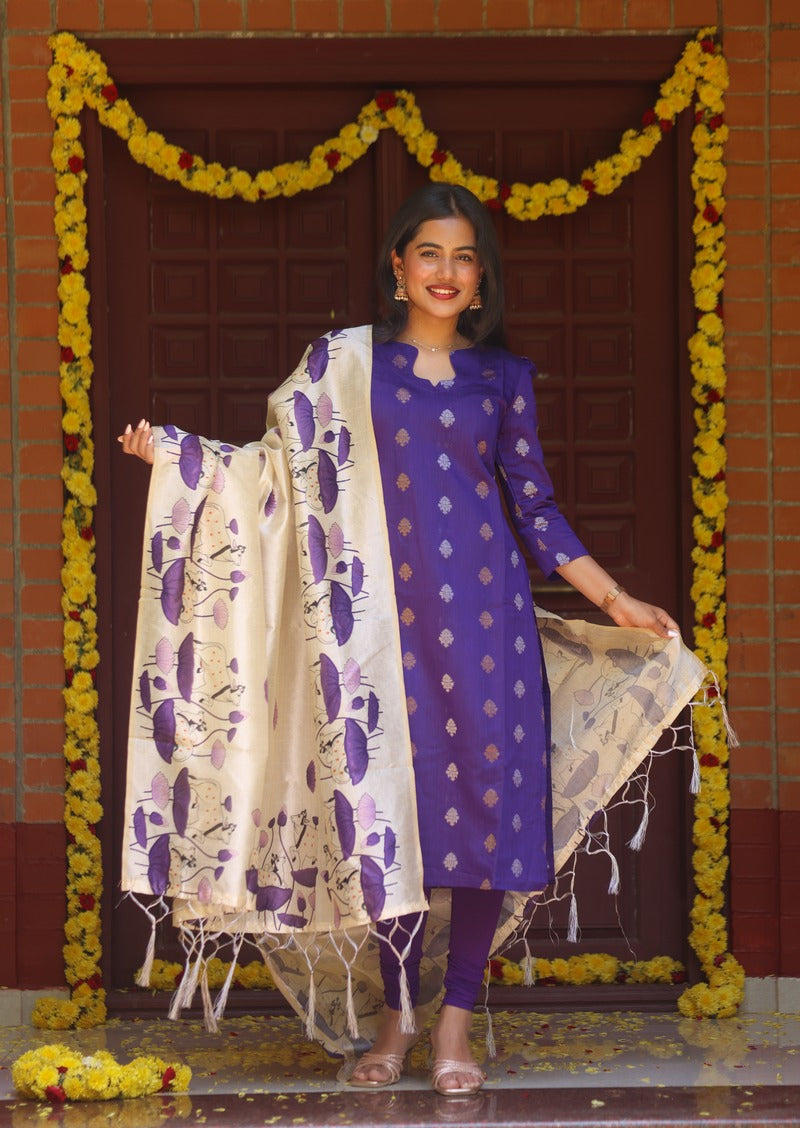 Viresta Opulence Top & Dupatta Set