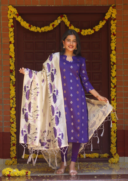 Viresta Opulence Top & Dupatta Set