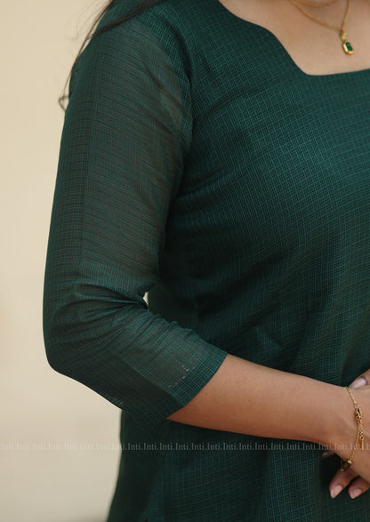 Emerald Zest Top and Dupatta Set