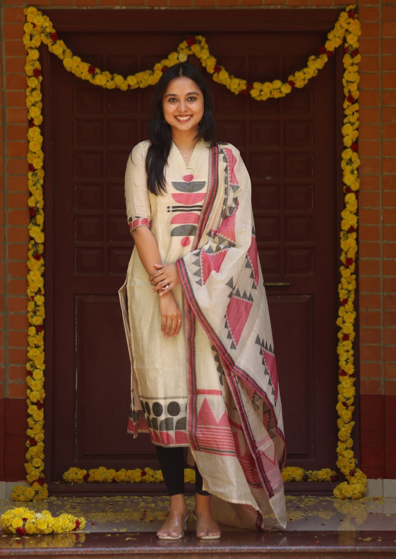 Loomora Beryl Top & Dupatta set