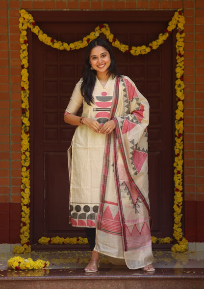 Loomora Beryl Top & Dupatta set