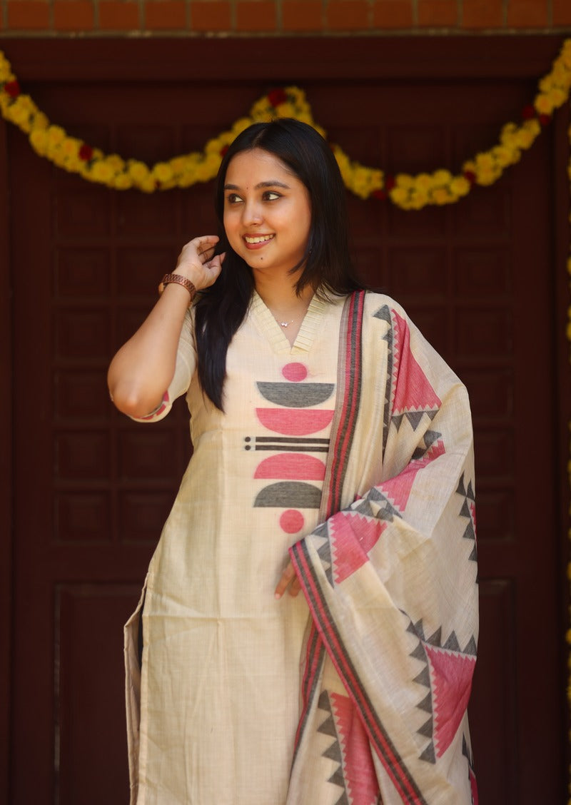 Loomora Beryl Top & Dupatta set
