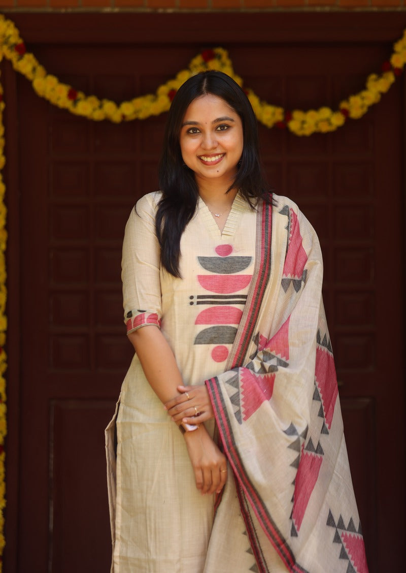 Loomora Beryl Top & Dupatta set