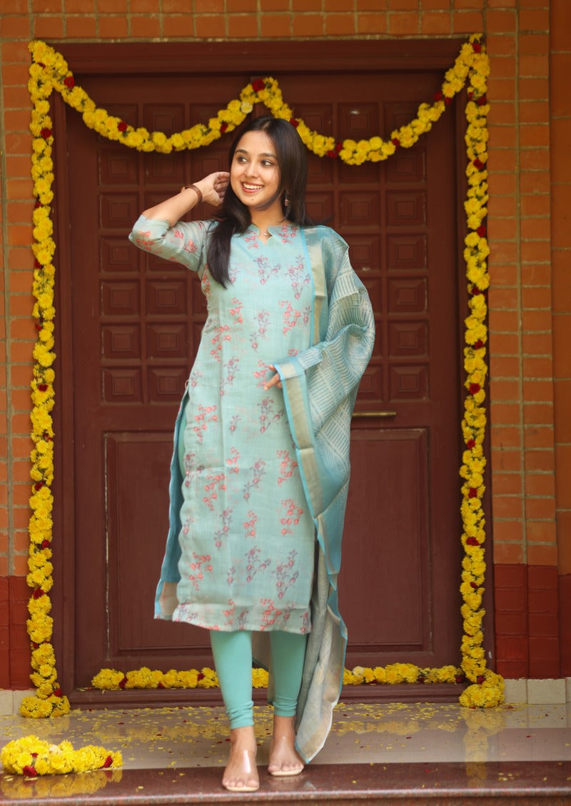 Novi Creek Top & Dupatta Set