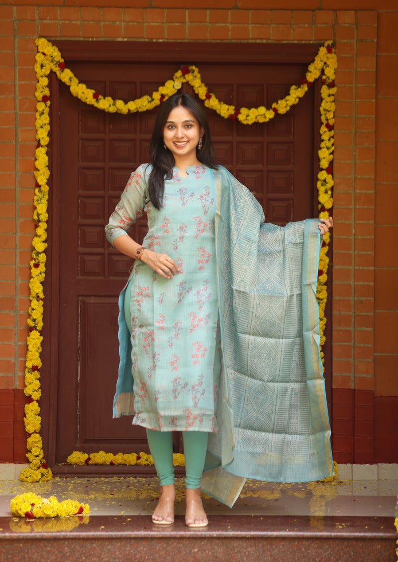 Novi Creek Top & Dupatta Set