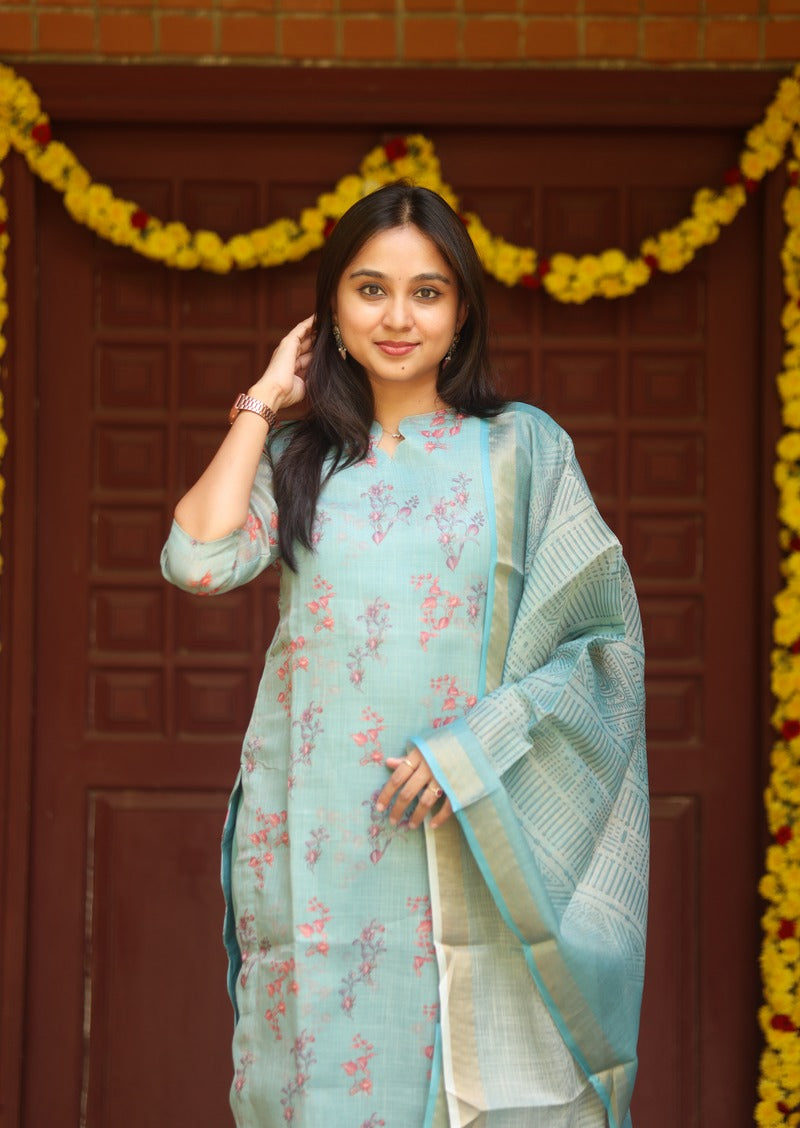Novi Creek Top & Dupatta Set