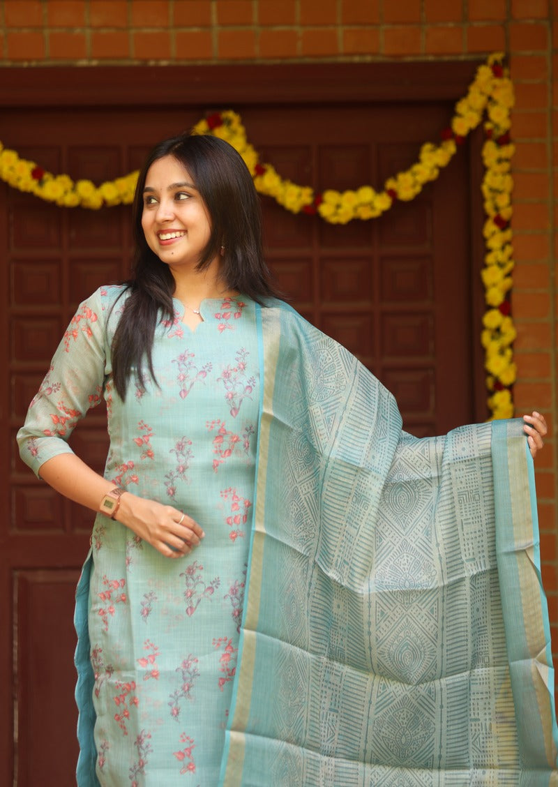 Novi Creek Top & Dupatta Set