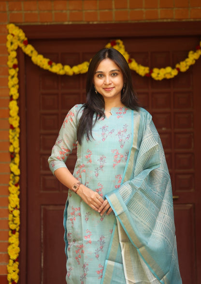 Novi Creek Top & Dupatta Set