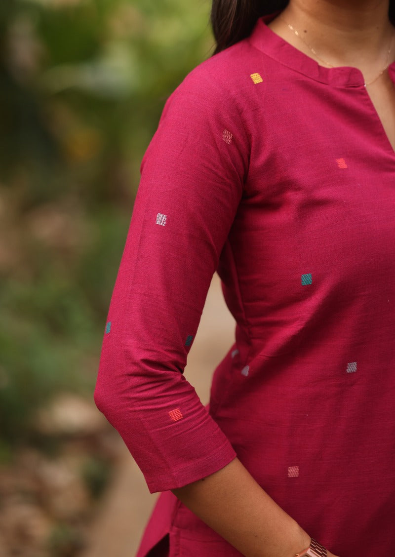 Fuchsia Folk Top & Pant Set