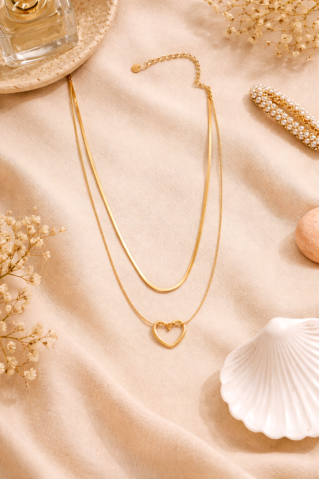 Layered Heart Pendant Neckchain