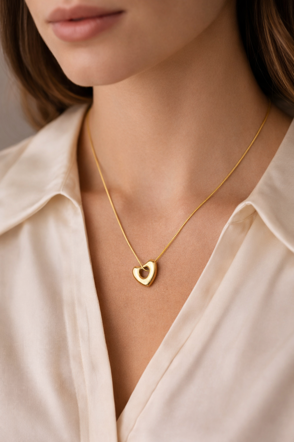 Sculptural Heart Pendant Neckchain