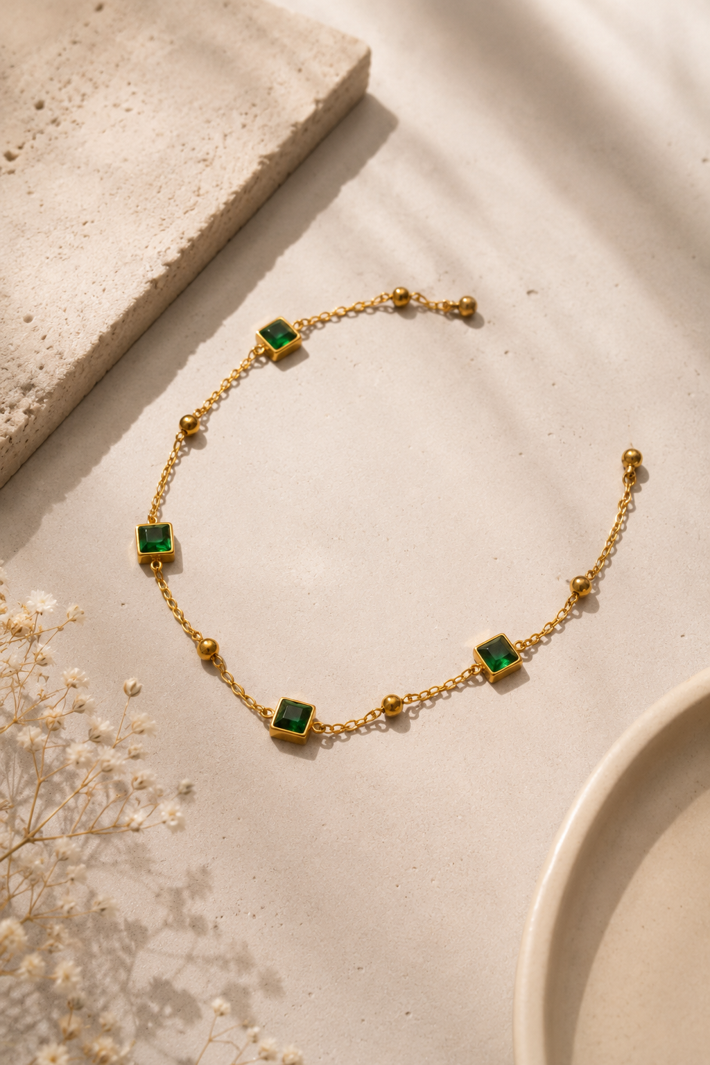 Evergreen Spark Anklet