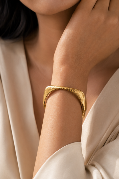 Textured Square Cuff Bracelet