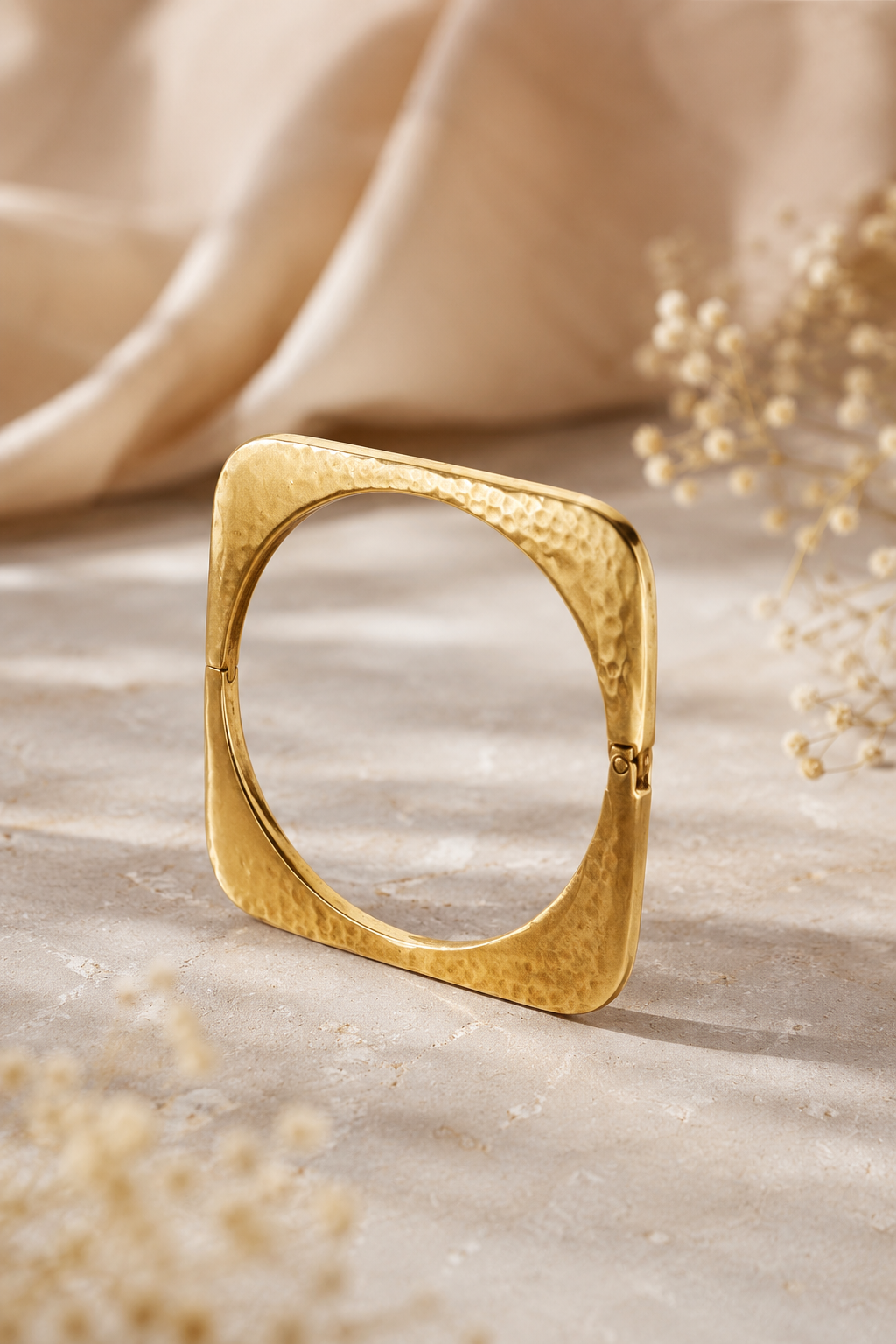 Textured Square Cuff Bracelet