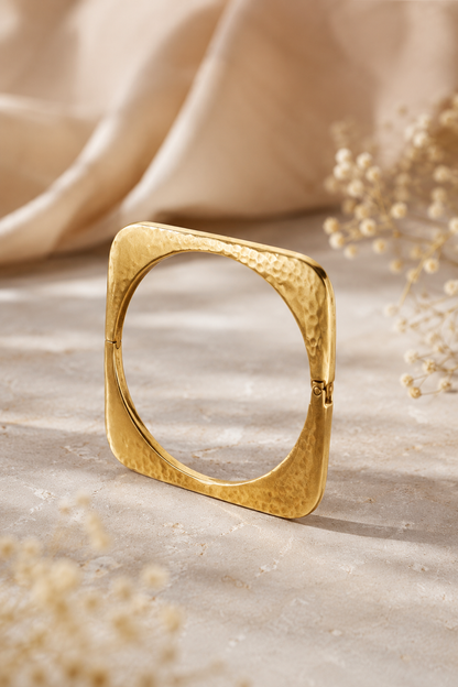 Textured Square Cuff Bracelet