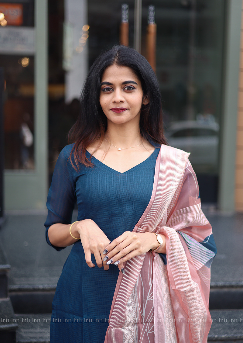 Indigo Wave Top & Dupatta Set