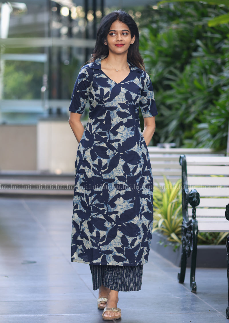 Indigo Veins Top & Pant Set