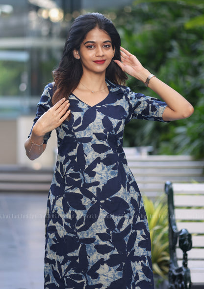 Indigo Veins Top & Pant Set