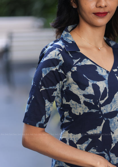 Indigo Veins Top & Pant Set