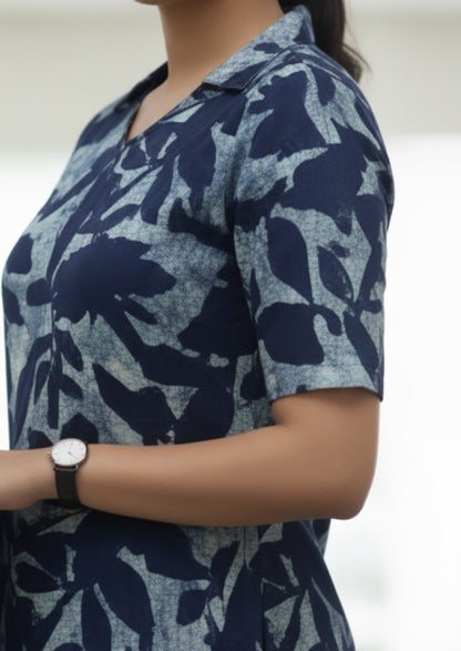 Indigo Veins Top & Pant Set