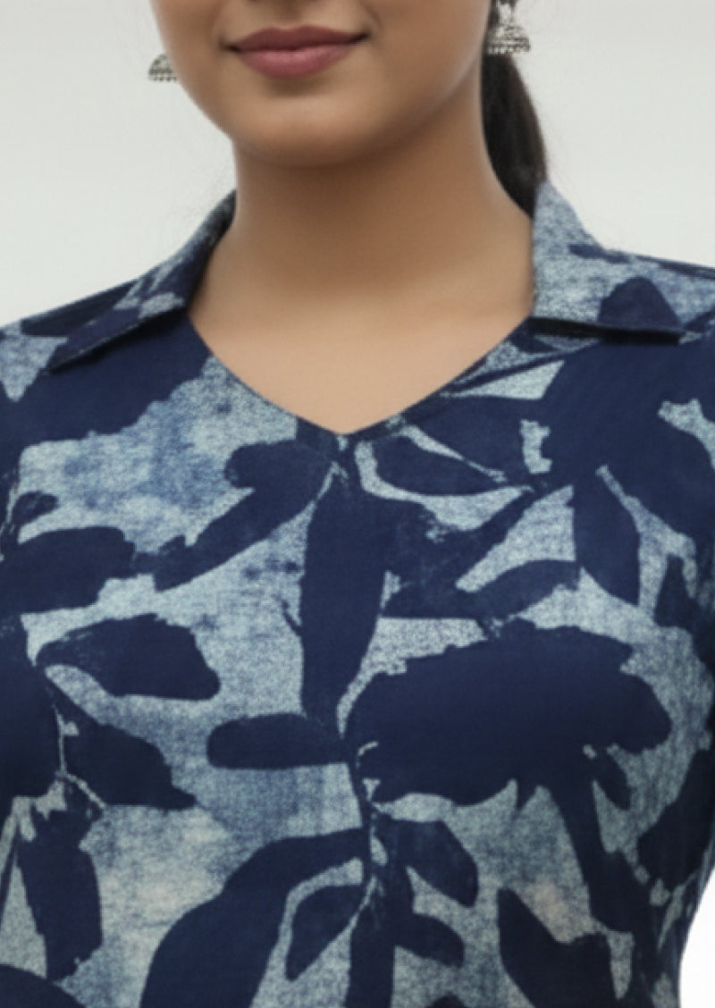 Indigo Veins Top & Pant Set