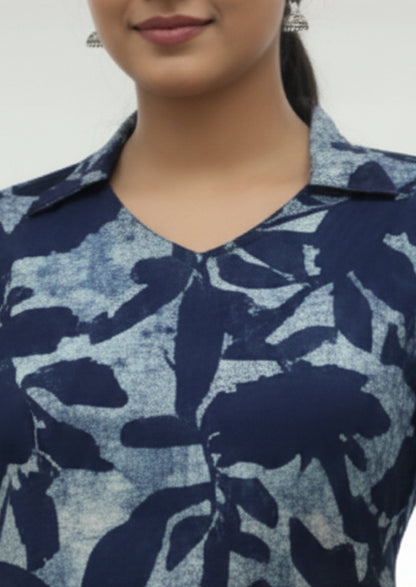 Indigo Veins Top & Pant Set