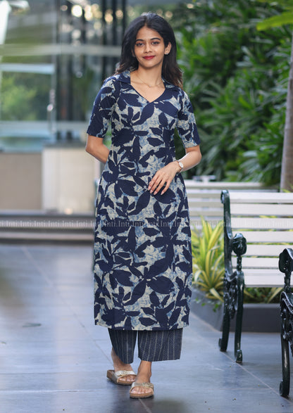 Indigo Veins Top & Pant Set