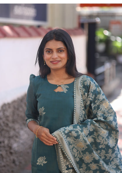 Jelva Sheen Top & Dupatta Set
