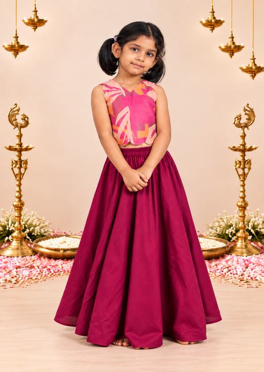 Jelly Twirl Kids Crop Top & Skirt Set