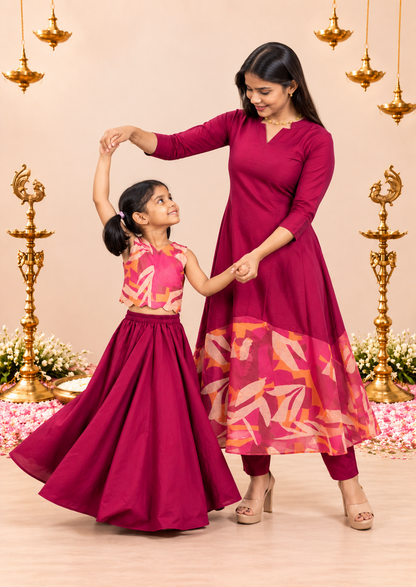 Jelly Twirl Kids Crop Top & Skirt Set