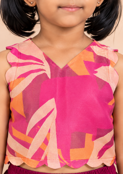 Jelly Twirl Kids Crop Top & Skirt Set
