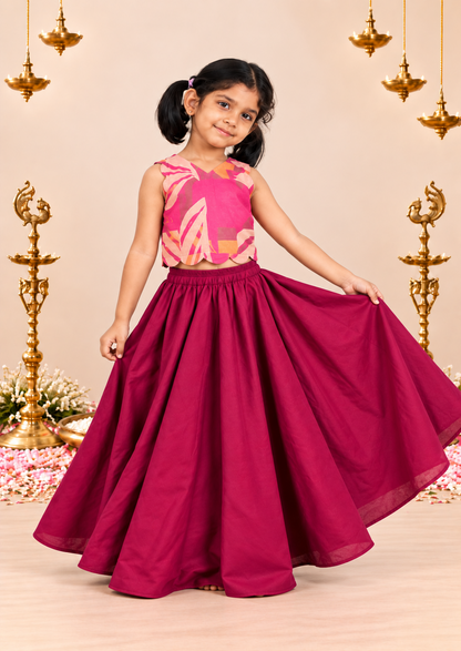 Jelly Twirl Kids Crop Top & Skirt Set
