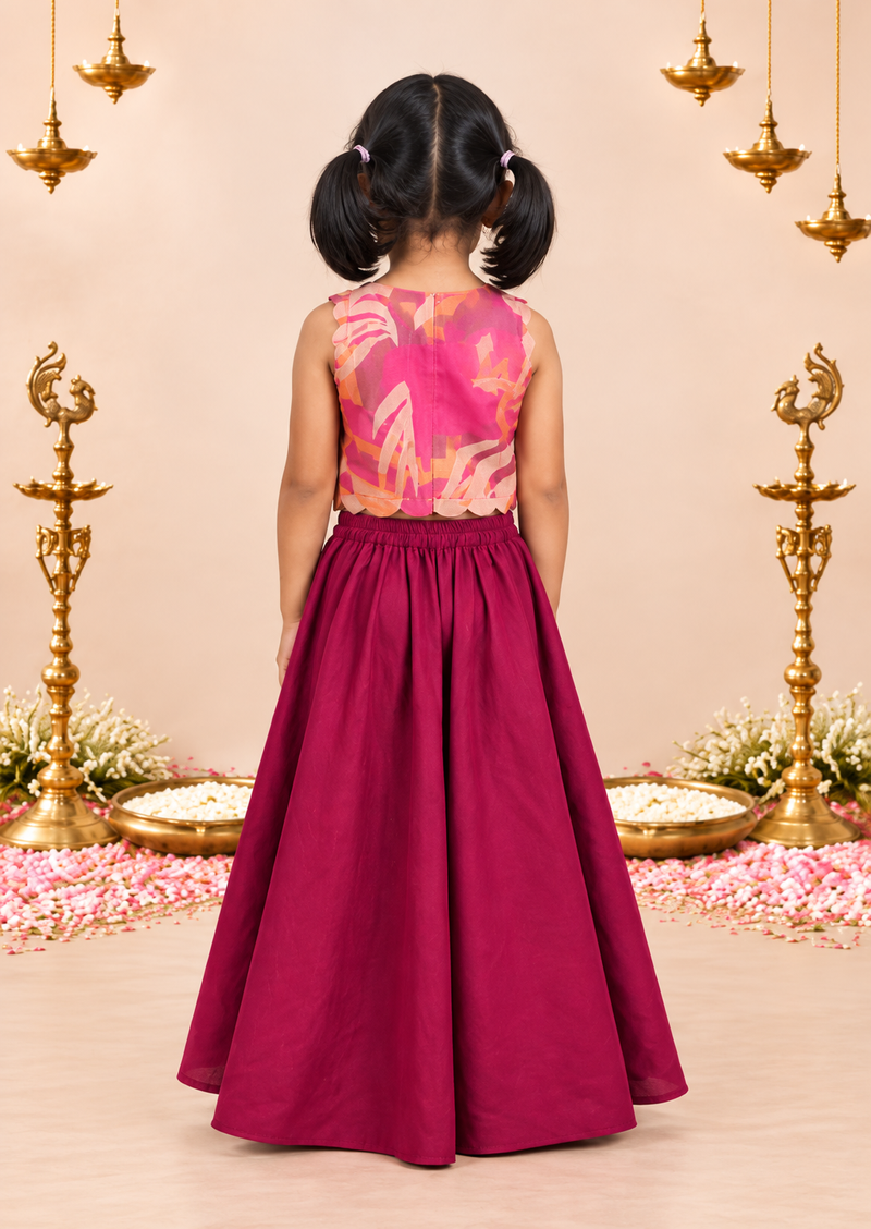 Jelly Twirl Kids Crop Top & Skirt Set