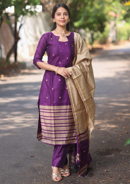 Kena Wine Salwar Suit